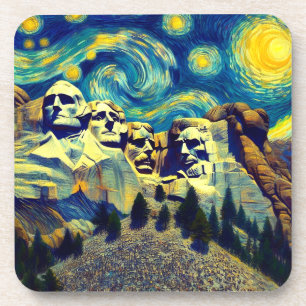 Starry Night Rushmore South Dakota Getränkeuntersetzer