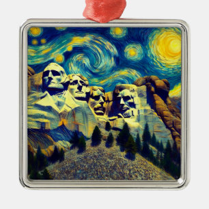 Starry Night Rushmore South Dakota Ornament Aus Metall