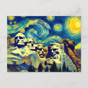 Starry Night Rushmore South Dakota Postkarte