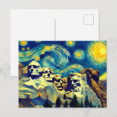 Starry Night Rushmore South Dakota Postkarte (Vorne/Hinten)