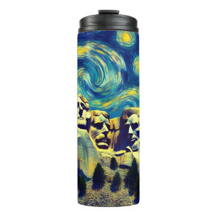Starry Night Rushmore South Dakota Thermosbecher