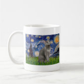 Starry Night - Russische Blaue Katze Kaffeetasse (Links)