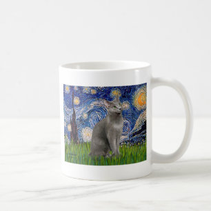 Starry Night - Russische Blaue Katze Kaffeetasse