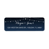 Starry Night Rustic Wedding Address Label (Vorne)