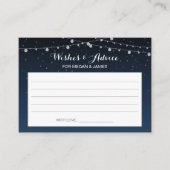 Starry Night Rustic Wedding Advice Card Begleitkarte (Vorderseite)