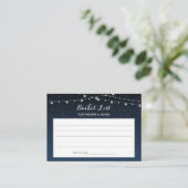 Starry Night Rustic Wedding Bucket List Ideen Kart Begleitkarte (Stehend Vorderseite)