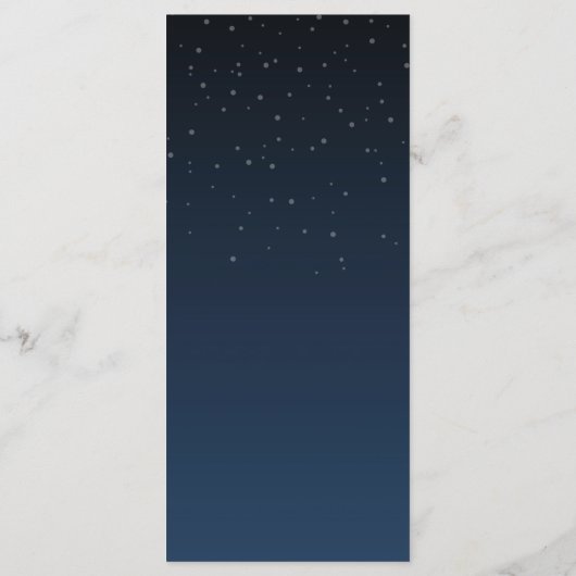 Starry Night Rustic Wedding Dinner Menü Menükarte (Rückseite)