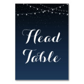 Starry Night Rustic Wedding Head Table Sign Tischnummer (Rückseite)