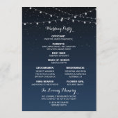 Starry Night Rustic Wedding Program Programm (Rückseite)
