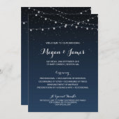 Starry Night Rustic Wedding Program Programm (Vorne/Hinten)