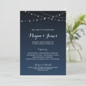 Starry Night Rustic Wedding Program Programm (Stehend Vorderseite)