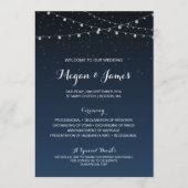 Starry Night Rustic Wedding Program Programm (Vorderseite)