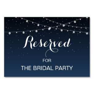 Starry Night Rustic Wedding Reserviert Table Sign Tischnummer