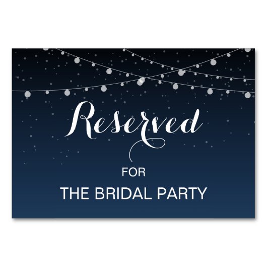 Starry Night Rustic Wedding Reserviert Table Sign Tischnummer (Rückseite)