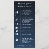 Starry Night Rustic Wedelzeitkarte Programm (Rückseite)