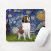 Starry Night - Saint Bernard Mousepad (Mit Mouse)