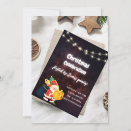 Starry Night Santa Theme - Weihnachts-Party Save The Date