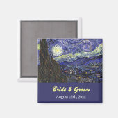 Starry Night. Save the Date Hochzeit. Magnet (Vorderseite/Rückseite)