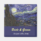 Starry Night. Save the Date Hochzeit. Magnet (Vorne)