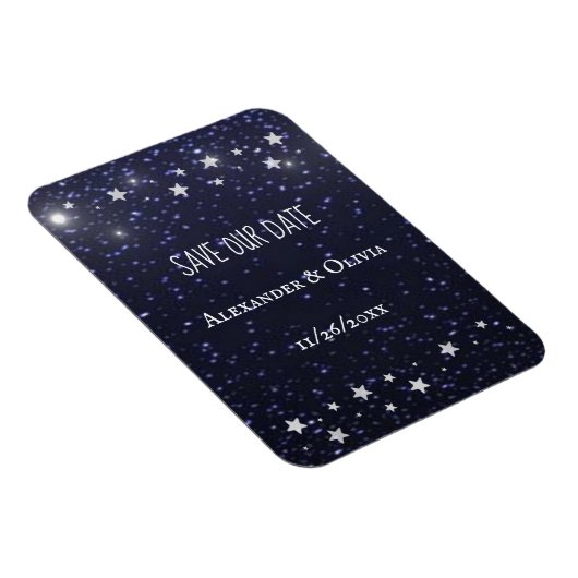Starry Night Save the Date Magnet (Rechte Seite)