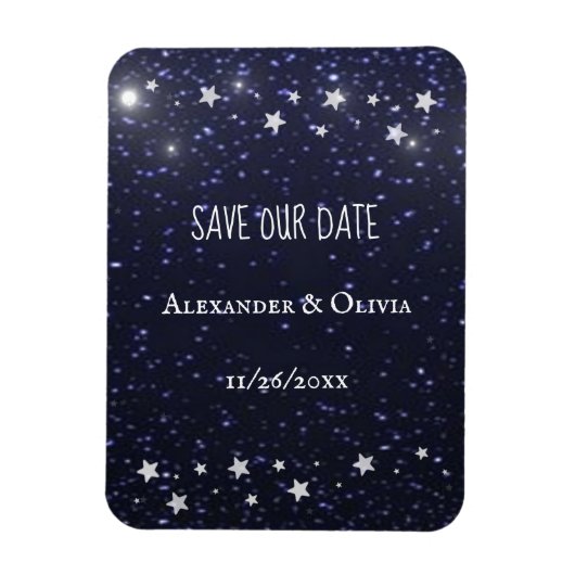 Starry Night Save the Date Magnet (Vertikal)
