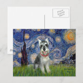 Starry Night - Schnauzer #8 Postkarte (Vorne/Hinten)