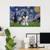Starry Night - Schnauzer Welpe #10 Poster (Heimbüro)