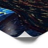 Starry Night Scream.Glossy Poster (Ecke)