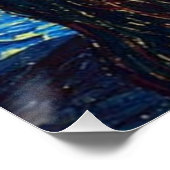 Starry Night Scream.Glossy Poster (Ecke)