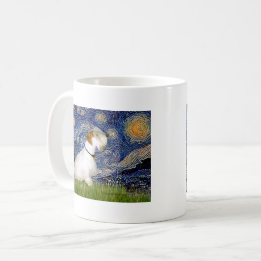 Starry Night - Sealyham Terrier (L) Kaffeetasse (Vorderseite Links)
