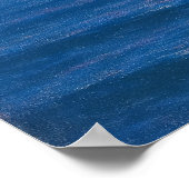 Starry Night Seascape - Pastel Painting Style Poster (Ecke)
