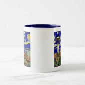 Starry Night Seattle Washington Zweifarbige Tasse (Mittel)