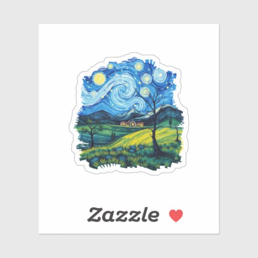 Starry Night Serenity Aufkleber (Blatt)