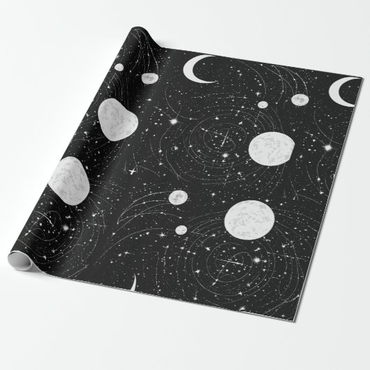 Starry Night Serenity: Chand Tare Sitare Nightwear Geschenkpapier (Ungerollt)