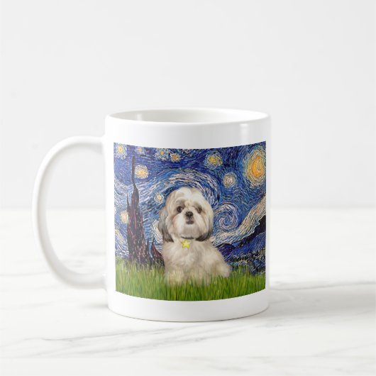 Starry Night - Shih Tzu (Y) Kaffeetasse (Links)