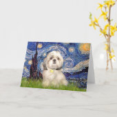 Starry Night - Shih Tzu (Y) Karte (Gelbe Blume)