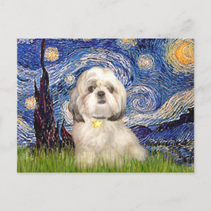 Starry Night - Shih Tzu (Y) Postkarte