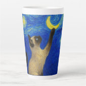 Starry Night Siamese Cat Moon Milchtasse (Vorderseite)
