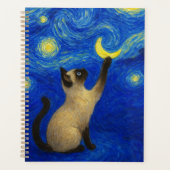 Starry Night Siamese Cat Moon  Planer (Vorderseite)