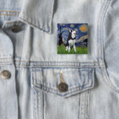 Starry Night - Sibirischer Husky #1 Button (Beispiel)
