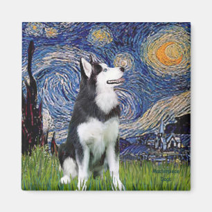 Starry Night - Sibirischer Husky #1 Magnet