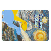 Starry Night Sie sind ein Niedlicher Star Dinos Ma Magnet (Horizontal)