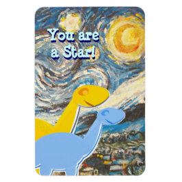 Starry Night Sie sind ein Niedlicher Star Dinos Ma Magnet