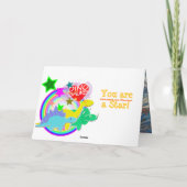 Starry Night Sie sind eine Star Dinosaurier Card Dankeskarte (Rückseite)