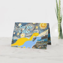 Starry Night Sie sind eine Star Dinosaurier Card Dankeskarte