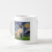 Starry Night - Siegel Point Siamese cat Kaffeetasse (Vorderseite Links)