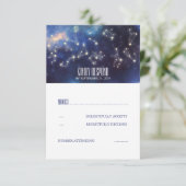 Starry Night Signs Wedding RSVP (Stehend Vorderseite)