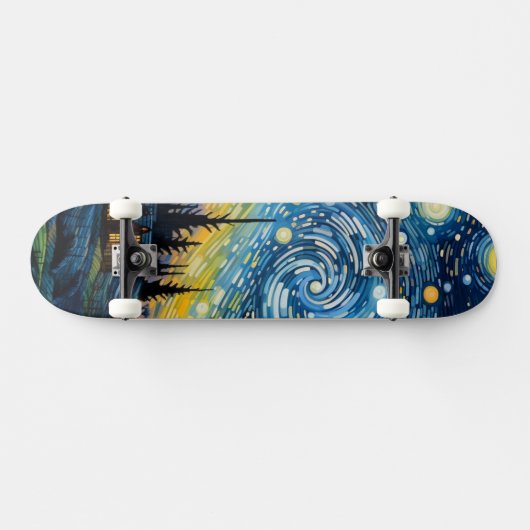 Starry Night Skateboard (Horizontal)