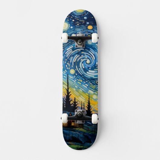 Starry Night Skateboard (Vorderseite)