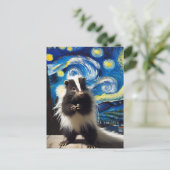 Starry Night Skunk Postkarte (Stehend Vorderseite)